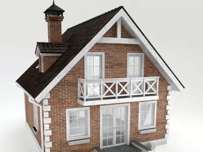 Brick Cottage 3D model