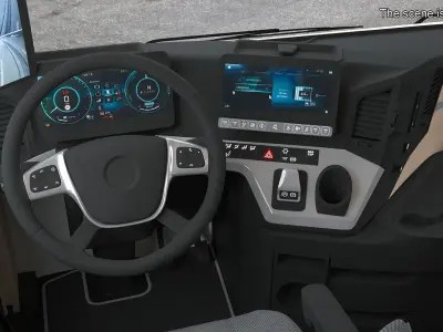  Electric Truck with Target Trailer Rigged for Maya 