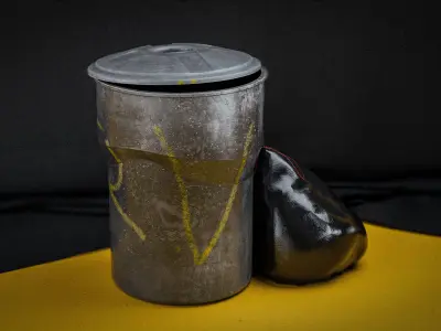 The Analogie Asset Pack The Trash Can Game Ready Asset Low Poly Low-poly 3D model