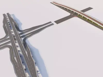 Road Pack - Extended-City Roads  3D model