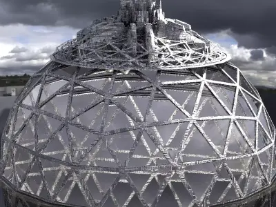 SciFi City Dome Array Base 2  3D model