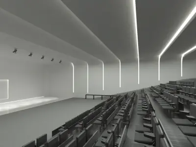 CA - Convention Hall Low-poly 3D model