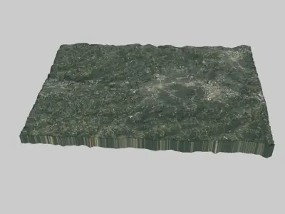 Greensboro City Low-poly 3D model