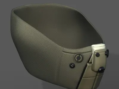 Gas mask helmet 3d model scifi Low-poly  Low-poly 3D model