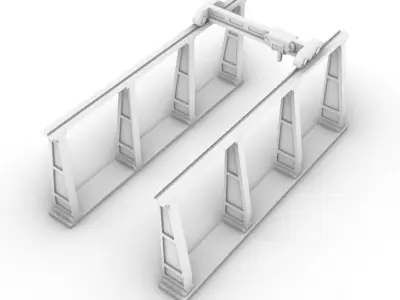 Warehouse Crane 3D print model