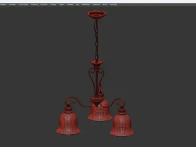 TANGLEWOOD DOWNLIGHT CHANDELIER Low-poly 3D model