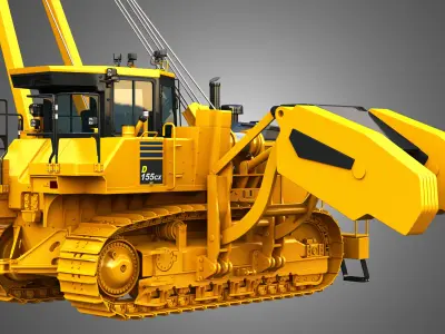 D155CX-8 Oval Track Pipelayer 3D model