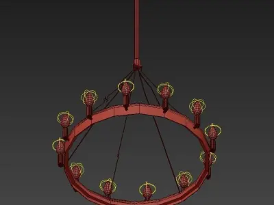 Camino Round Chandelier 3D model