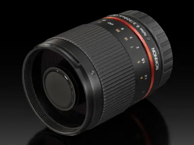 Rokinon Reflex 300mm f6-3 ED UMC CS Lens Low-poly 3D model
