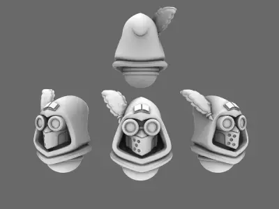 Sacred Scrolls V10 Library Guardian Helmets 3D print model