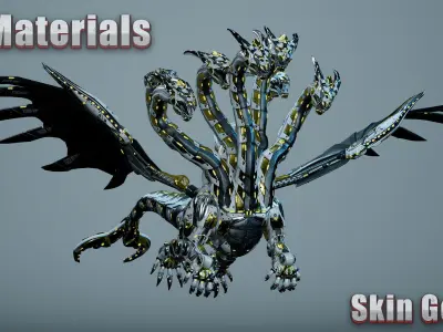 Sci-Fi Hydra Low-poly 3D model