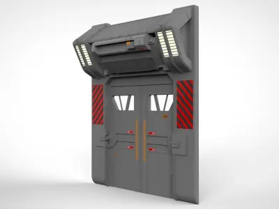sci fi door 1 3D model