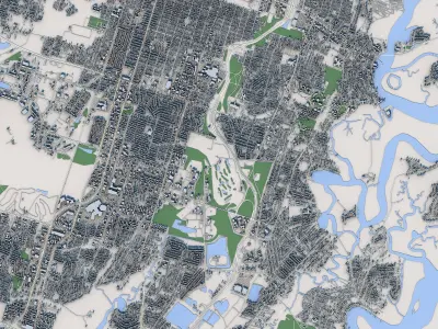 Savannah City Georgia 3D model