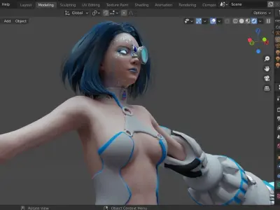 Cyborg War Zone - Eva01 Low-poly 3D model