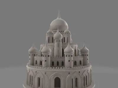 Moroccan style Rounded Castle 3D print model