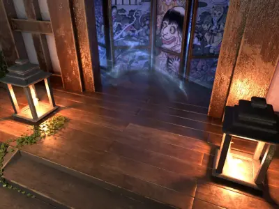 Japanese Shinto Shrine 3D model