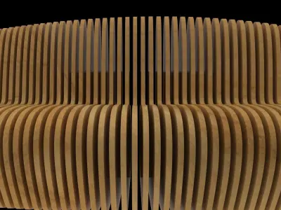 3D parametric bench 3D model