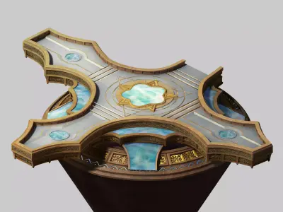Temple - Central Platform 01 3D model