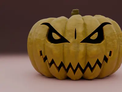 3D maleficent halloween pumpkin 3D model