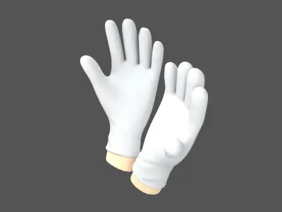 Surgical Gloves Icon v1 003 Low-poly 3D model