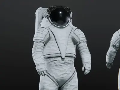 Axiom AxEMU Spacesuit White 3D model