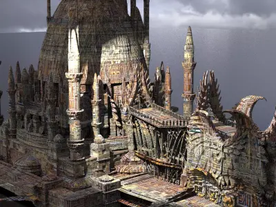 Arch Drake Dragon Temple   3D model