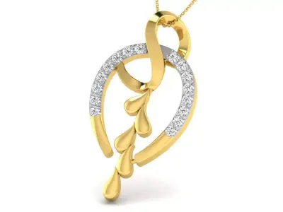 diamonds pendant 3D print model 21