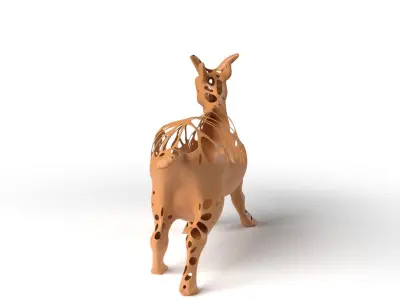 GoatII Dust Voronoi Low-poly 3D model