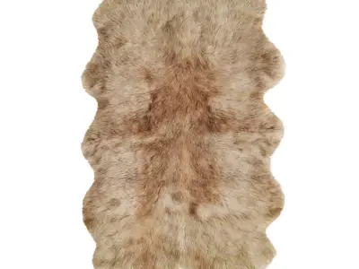 Chatterton Performance Sheepskin Animal Print Indoor Rug 3D model