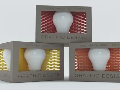 CARDBOARD PACKAGING FOR LIGHT2 3D model