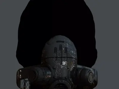 GAS MASK PROTECTION 15 Low-poly 3D model