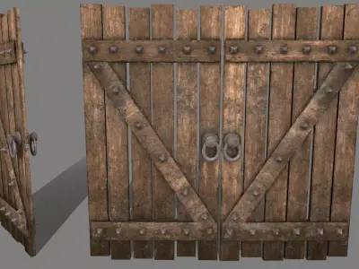 Medieval Door  Low-poly 3D model