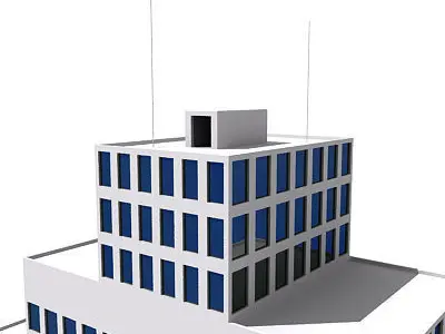 10 Architectural Buildings  Low-poly 3D model