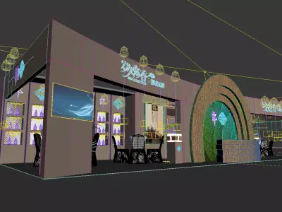 Booth design 3D model