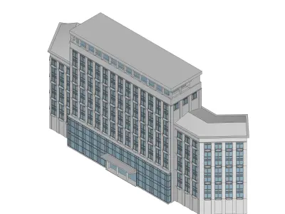 Hotel building 3D model