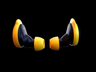 low poly Ear buds 3Dmodel Low-poly 3D model