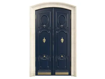 Entrance classic door 89 3D model