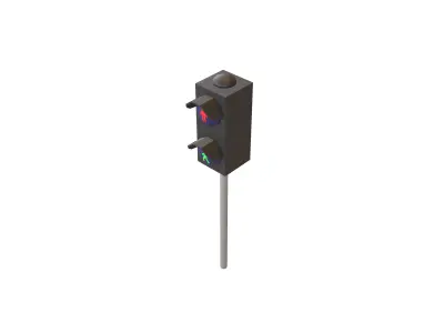 Pedestrian Traffic Light V1 004 Low-poly 3D model