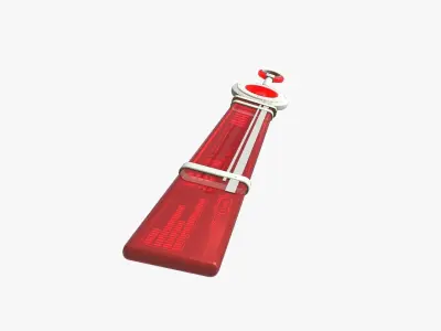 SciFi Sword A06 White Red - Character Design Fashion Low-poly 3D model