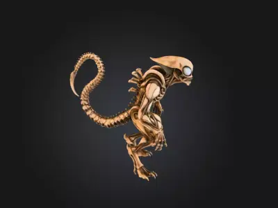 Alien Predator Low-poly 3D model