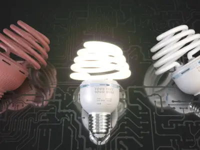 Energy saving light bulbs  3D model