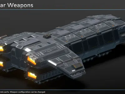 Scifi Dropship Valor Low-poly 3D model