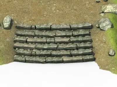 New Village - stone steps 3D model