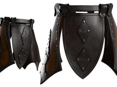 Hip Armor Low-poly 3D model