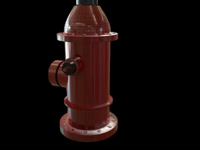 Hydrant model fire Low-poly 3D model