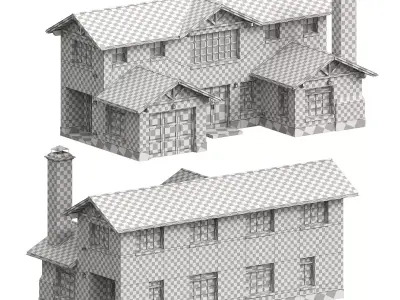 House Chalet SMA 01 Low-poly 3D model