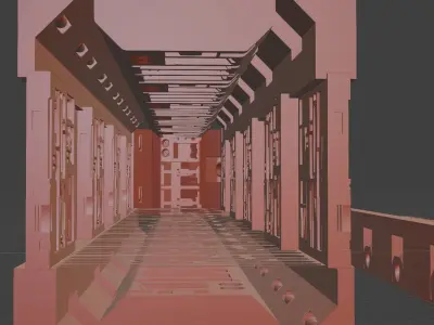 Sci-fi corritor creator kit 3D model