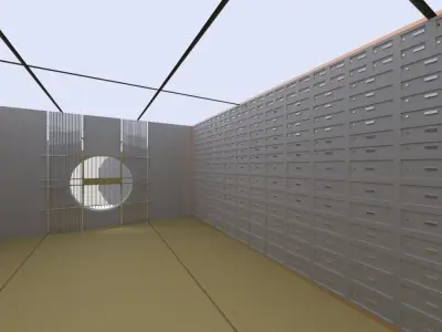Bank Vault Low-poly 3D model