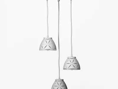 New Round LED Pendant Light Modern 3D model
