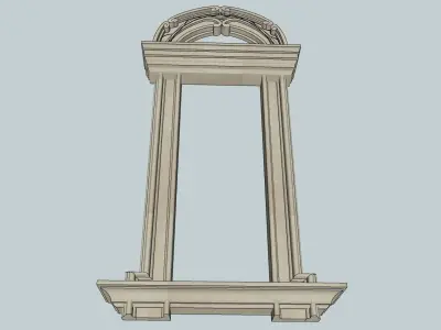 classical window frame 3d model 3D model